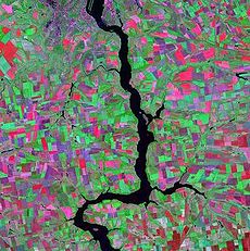 Image satellite du réservoir du Dniepr