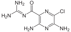 structure et représentation de l'amiloride