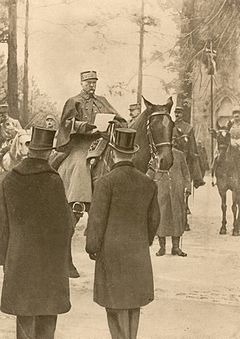 Le général Hirschauer à Kehl (Allemagne), le 30 janvier 1919.