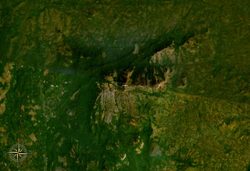 Vue aérienne du Loma Mansa