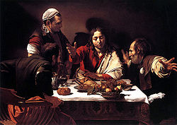 1602-3 Caravaggio,Supper at Emmaus National Gallery, London.jpg