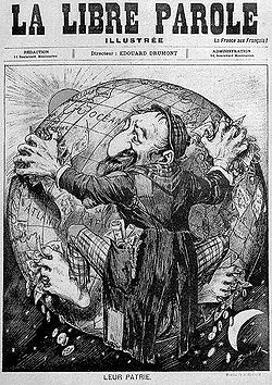Une du journal antisémite La Libre parole (1893)