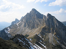 Le Kellesspitze vu du Schneidspitze