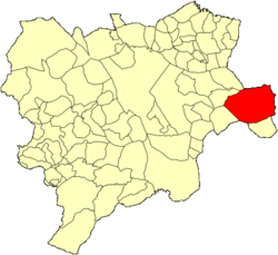 Localisation d'Almansa dans la Province d'Albacete