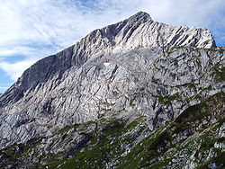 L'Alpspitze vu du nord depuis l'Osterfelderkopf