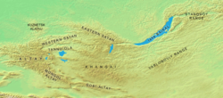 Carte de localisation des monts Tannou-Ola.