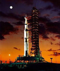 La première Saturn V avant le lancement d’Apollo 4.