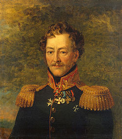 Portrait d'Ivan Vassilievitch Argamakov, œuvre du peintre George Dawe, Musée de la Guerre du Palais d'Hiver, musée de l'Ermitage, Saint-Pétersbourg.