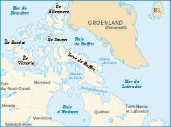 Carte de la mer de Baffin