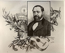 Gravure de J. Diéguez, 1894 (Ar. Instituto Complutense de Ciencias Musicales), Madrid.