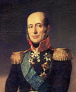 Portrait du comte Michel Barclay de Tolly, œuvre du peintre George Dawe, Musée de la Guerre du Palais d'Hiver, musée de l'Ermitage, Saint-Pétersbourg.