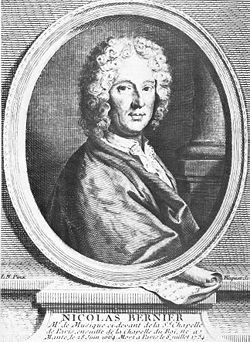 Portrait de Nicolas Bernier. Gravure d'Étienne Ficquet