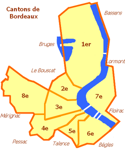 Cantons de la ville de Bordeaux