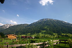 Le Breitenberg depuis la vallée de Pfronten