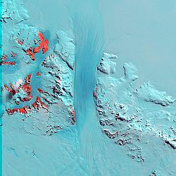 Image Landsat du glacier Byrd