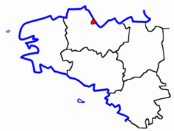 Localisation du Canton d'Étables-sur-Mer