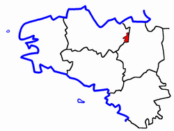 Localisation du Canton d'Évran