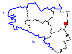 Localisation du Canton d'Argentré-du-Plessis