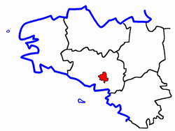 Localisation du Canton d'Elven