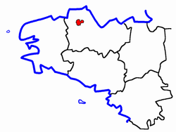Localisation du Canton de Bégard