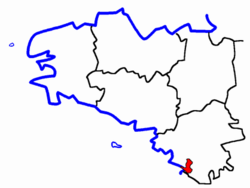 Localisation du Canton de Bourgneuf-en-Retz