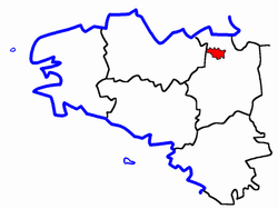 Localisation du Canton de Combourg