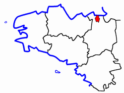 Localisation du Canton de Dol-de-Bretagne