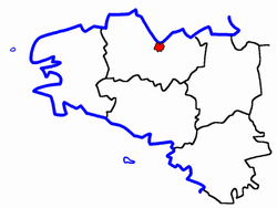 Localisation du Canton de Langueux