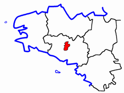 Localisation du Canton de Locminé