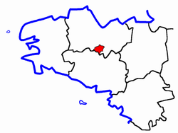 Localisation du Canton de Loudéac