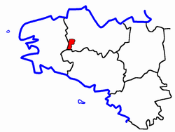 Localisation du Canton de Maël-Carhaix