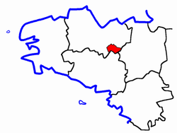 Localisation du Canton de Merdrignac