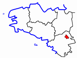 Localisation du Canton de Moisdon-la-Rivière