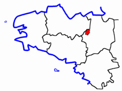 Localisation du Canton de Montauban-de-Bretagne
