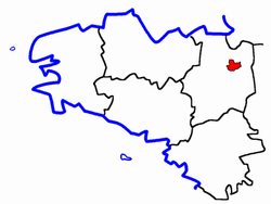 Localisation du Canton de Saint-Aubin-du-Cormier