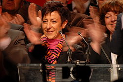 Catherine Lemorton en 2008 à Toulouse pour soutenir la candidature de Pierre Cohen aux élections municipales