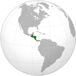 Carte de localisation de l'Amérique centrale