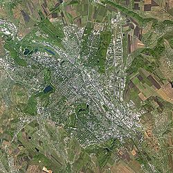 Image satellite de Chișinău.