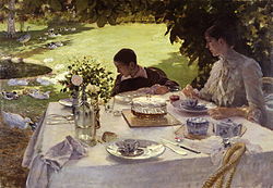Petit déjeuner au jardin (1883) de Giuseppe De Nittis