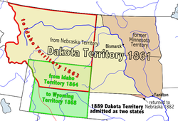 Carte du Territoire du Dakota
