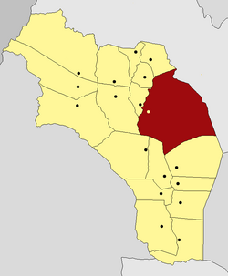 Localisation du département de Telsen dans la province