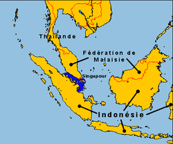 Carte du détroit de Malacca.