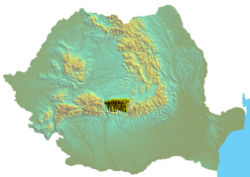 Carte de localisation des monts Făgăraş.