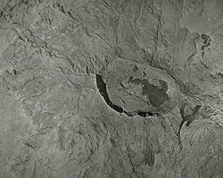 Image satellite de la caldeira sommitale du Fentale.