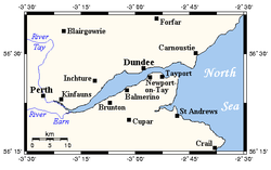 Carte du Firth of Tay.