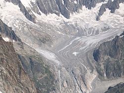 Vue générale du glacier.