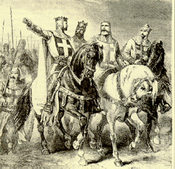 Godfrey of Bouillon and leaders of the first crusade.gif