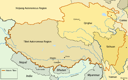 Carte du Tibet historique
