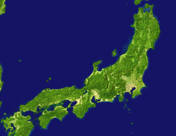 Image satellite des Alpes japonaises
