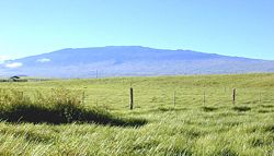 La face nord du Hualalai depuis Waimea.